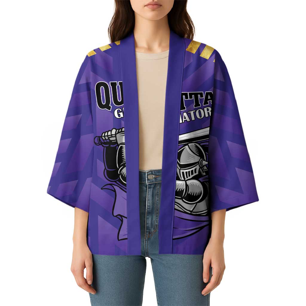 Custom Quetta Cricket Gladiators Kimono One Force Purple Force - Wonder Print Shop