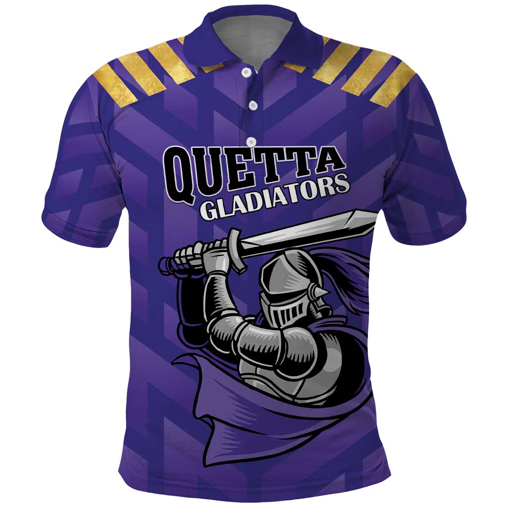 Custom Quetta Cricket Gladiators Polo Shirt One Force Purple Force - Wonder Print Shop