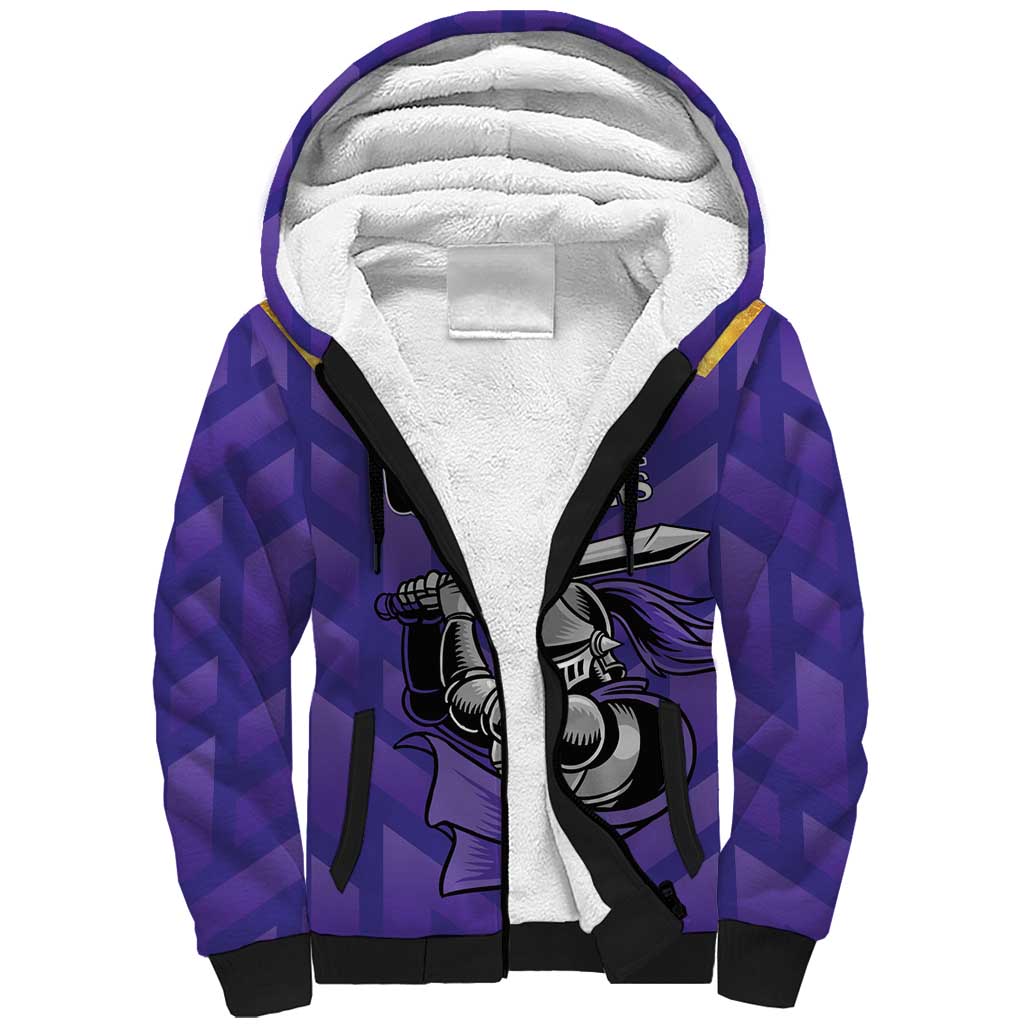 Custom Quetta Cricket Gladiators Sherpa Hoodie One Force Purple Force - Wonder Print Shop