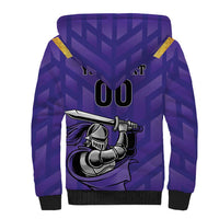Custom Quetta Cricket Gladiators Sherpa Hoodie One Force Purple Force - Wonder Print Shop