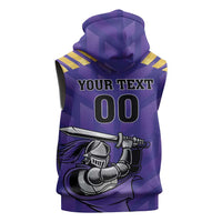 Custom Quetta Cricket Gladiators Sleeveless Hoodie One Force Purple Force - Wonder Print Shop