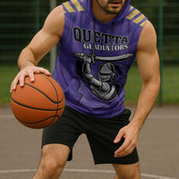 Custom Quetta Cricket Gladiators Sleeveless Hoodie One Force Purple Force - Wonder Print Shop