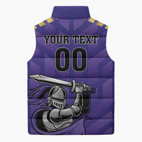Custom Quetta Cricket Gladiators Sleeveless Puffer Jacket One Force Purple Force - Wonder Print Shop
