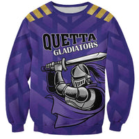Custom Quetta Cricket Gladiators Sweatshirt One Force Purple Force - Wonder Print Shop