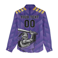 Custom Quetta Cricket Gladiators Women Casual Shirt One Force Purple Force - Wonder Print Shop