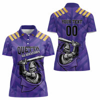 Custom Quetta Cricket Gladiators Women Polo Shirt One Force Purple Force - Wonder Print Shop