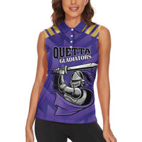 Custom Quetta Cricket Gladiators Women Sleeveless Polo Shirt One Force Purple Force - Wonder Print Shop