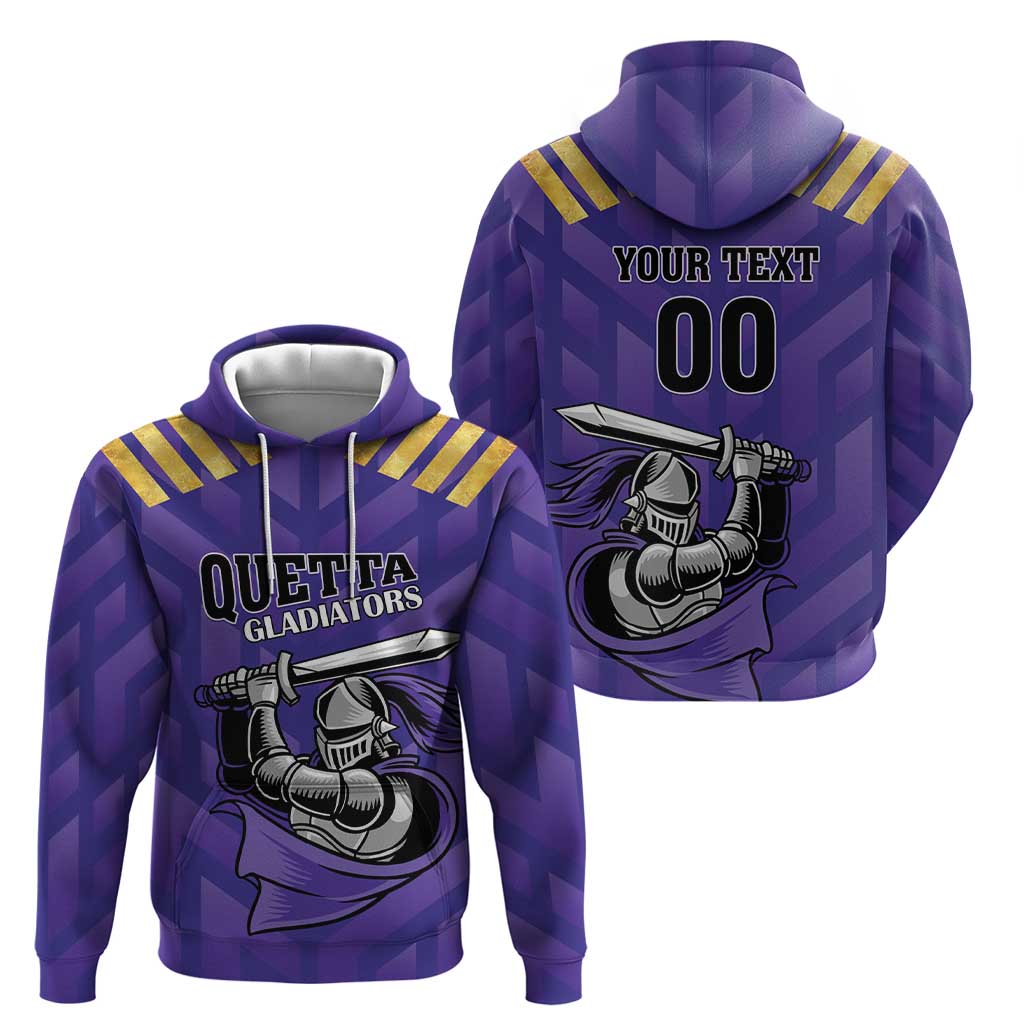 Custom Quetta Cricket Gladiators Zip Hoodie One Force Purple Force - Wonder Print Shop