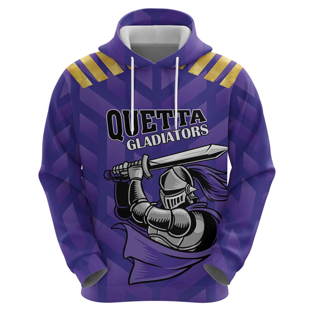 Custom Quetta Cricket Gladiators Zip Hoodie One Force Purple Force - Wonder Print Shop