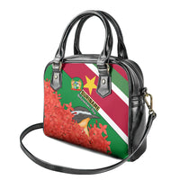 personalised-suriname-independence-day-shoulder-handbag-lesser-kiskadee-with-scarlet-jungle-flame-flower