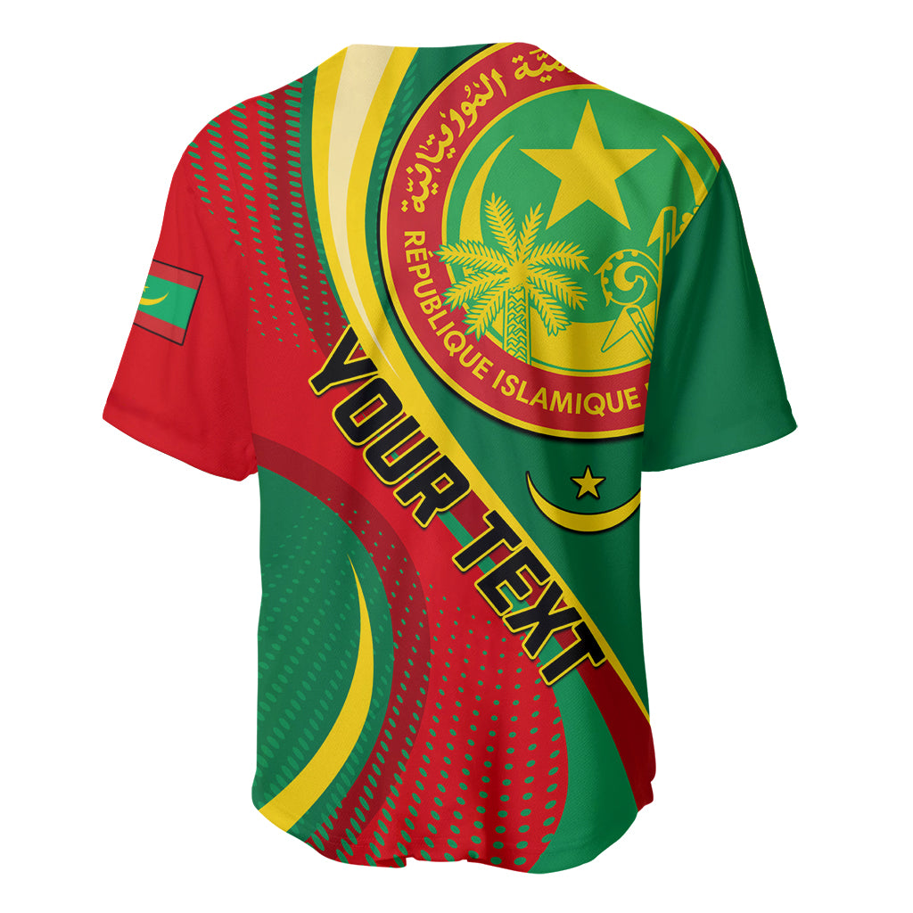 Personalised Mauritania Independence Day Baseball Jersey Mauritanian Seal Special Version - Wonder Print Shop