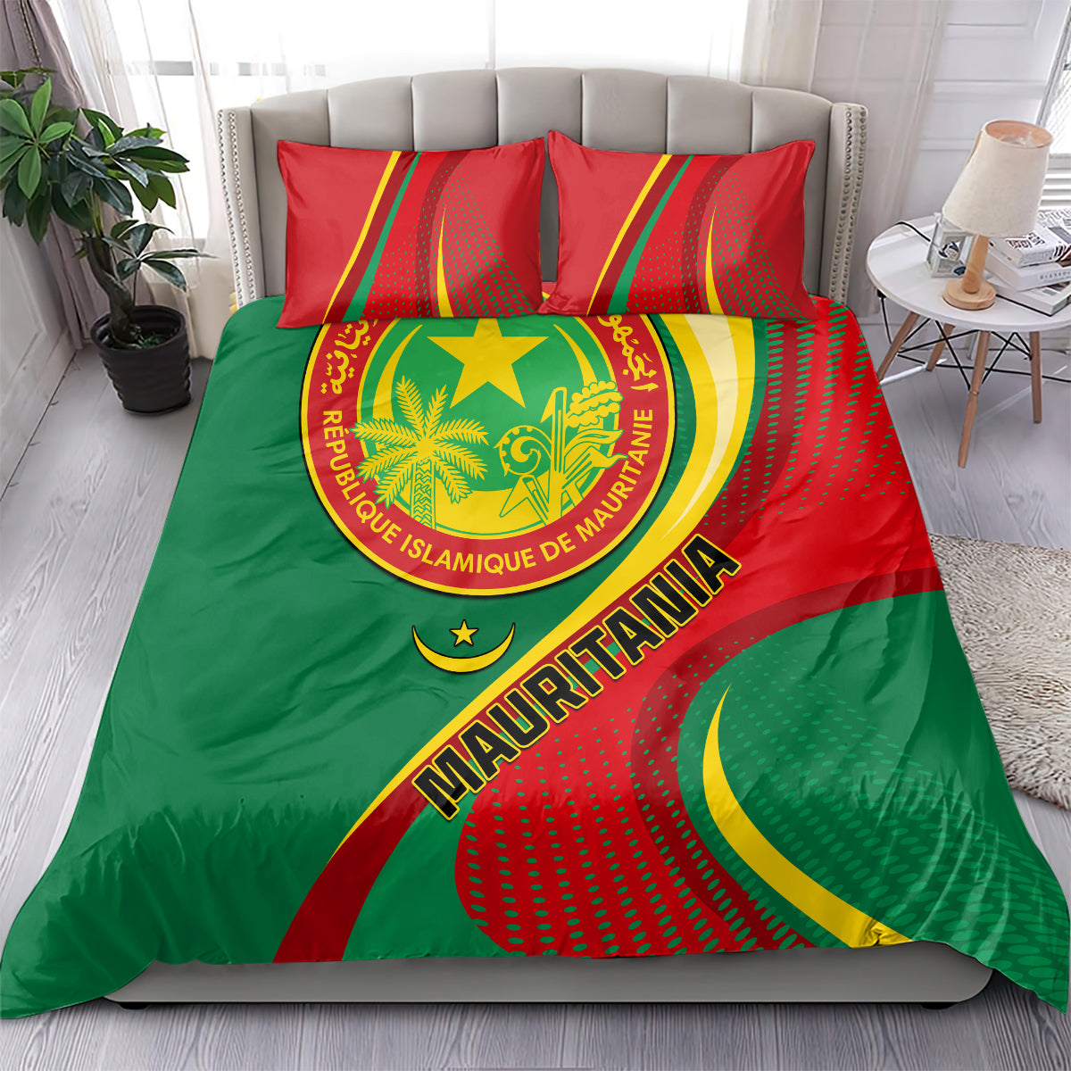 Mauritania Independence Day Bedding Set Mauritanian Seal Special Version - Wonder Print Shop