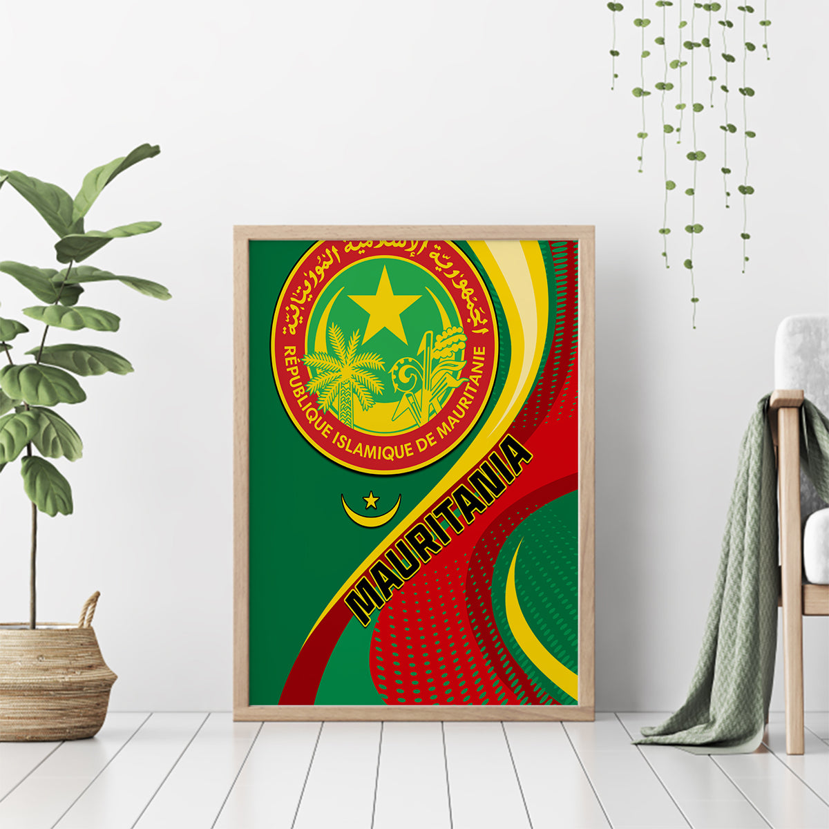 Mauritania Independence Day Canvas Wall Art Mauritanian Seal Special Version - Wonder Print Shop