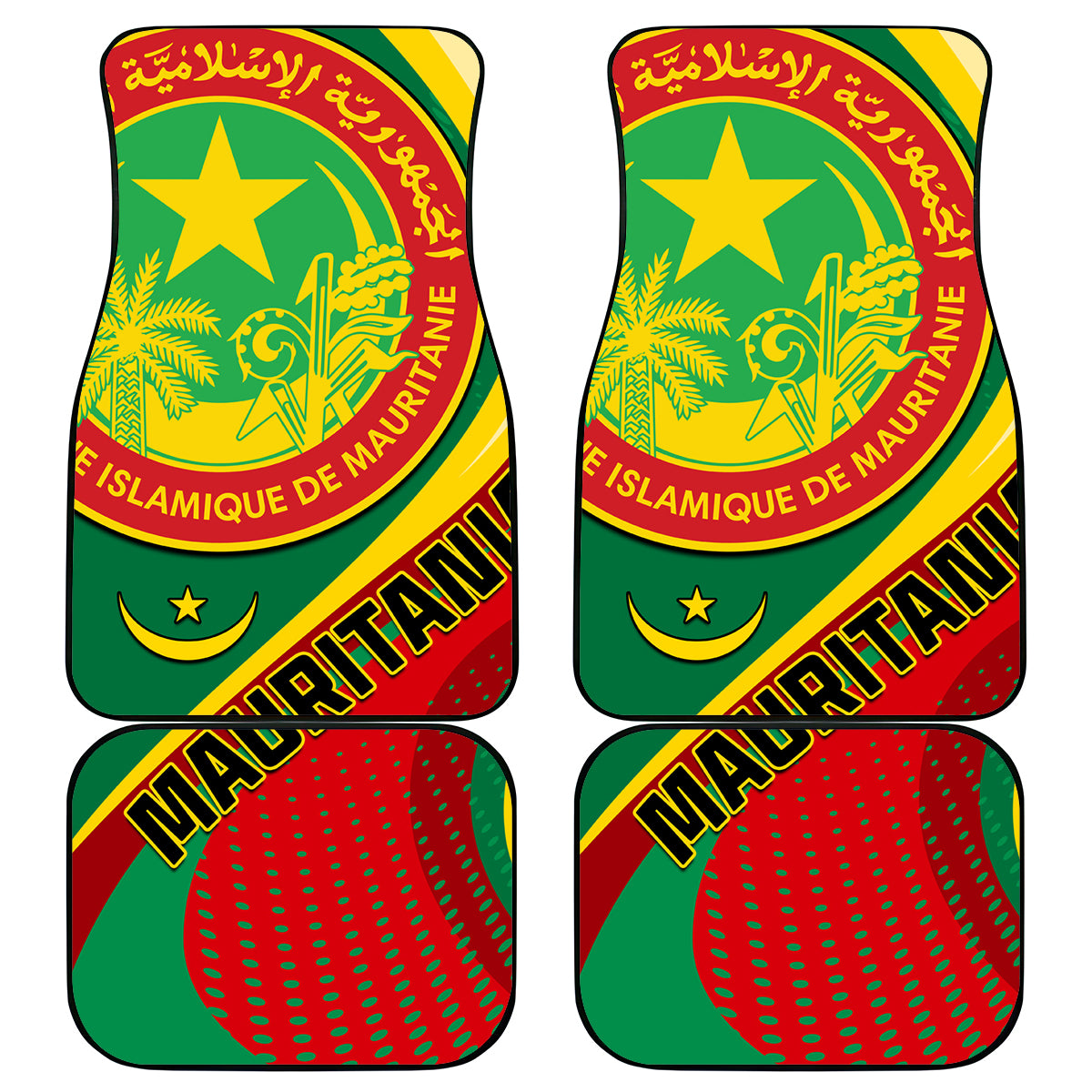 Mauritania Independence Day Car Mats Mauritanian Seal Special Version - Wonder Print Shop