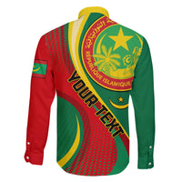 Personalised Mauritania Independence Day Family Matching Short Sleeve Bodycon Dress and Hawaiian Shirt Mauritanian Seal Special Version - Wonder Print Shop