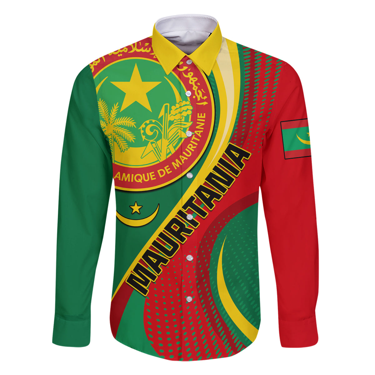 Personalised Mauritania Independence Day Family Matching Tank Maxi Dress and Hawaiian Shirt Mauritanian Seal Special Version - Wonder Print Shop