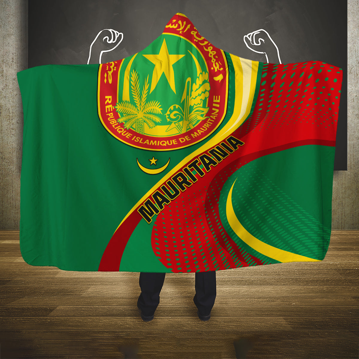 personalised-mauritania-independence-day-hooded-blanket-mauritanian-seal-special-version