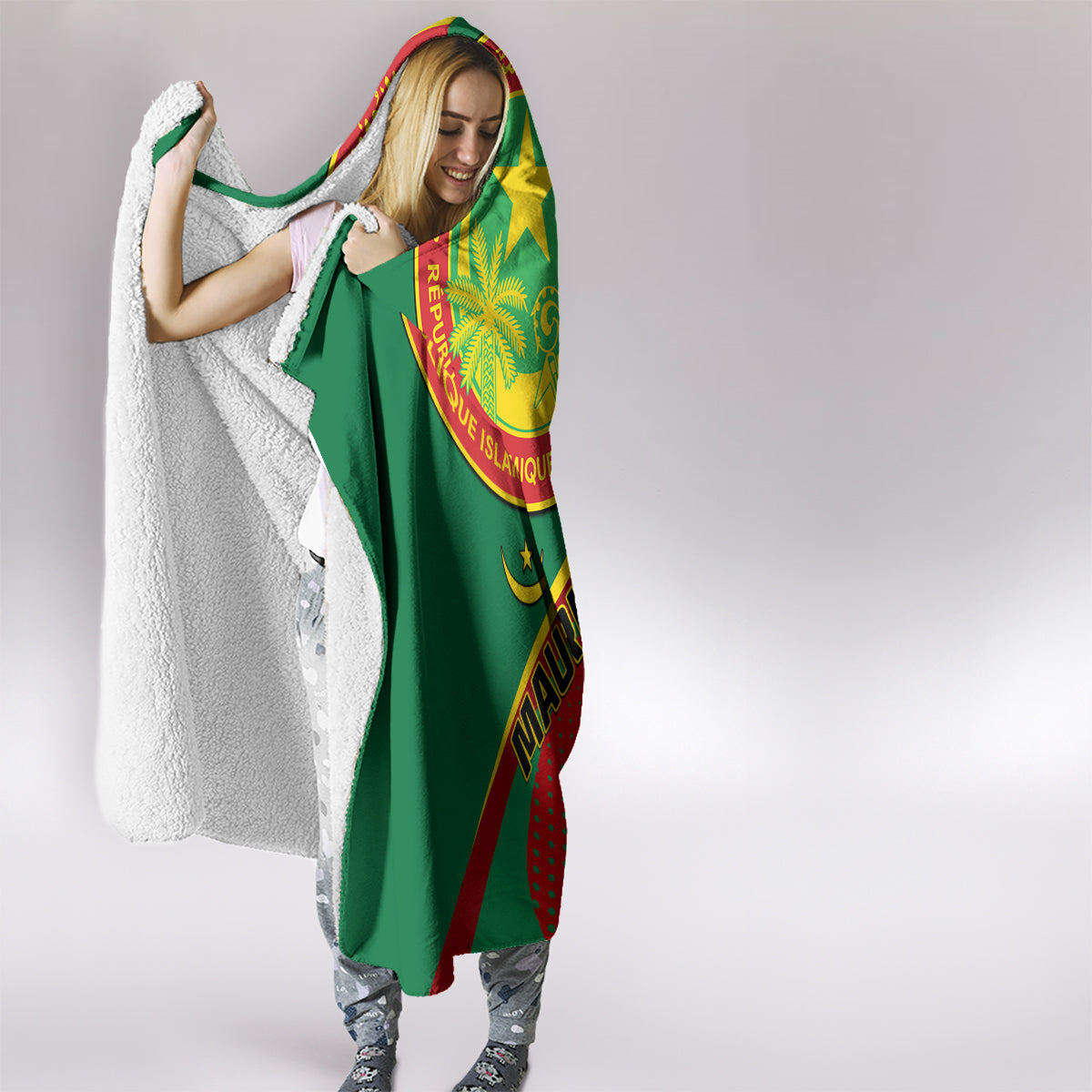 personalised-mauritania-independence-day-hooded-blanket-mauritanian-seal-special-version