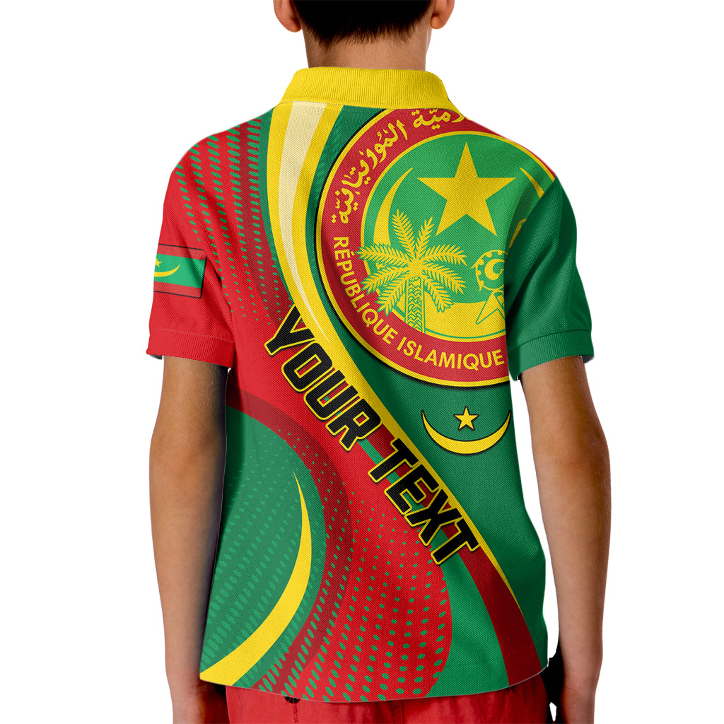 Personalised Mauritania Independence Day Kid Polo Shirt Mauritanian Seal Special Version - Wonder Print Shop