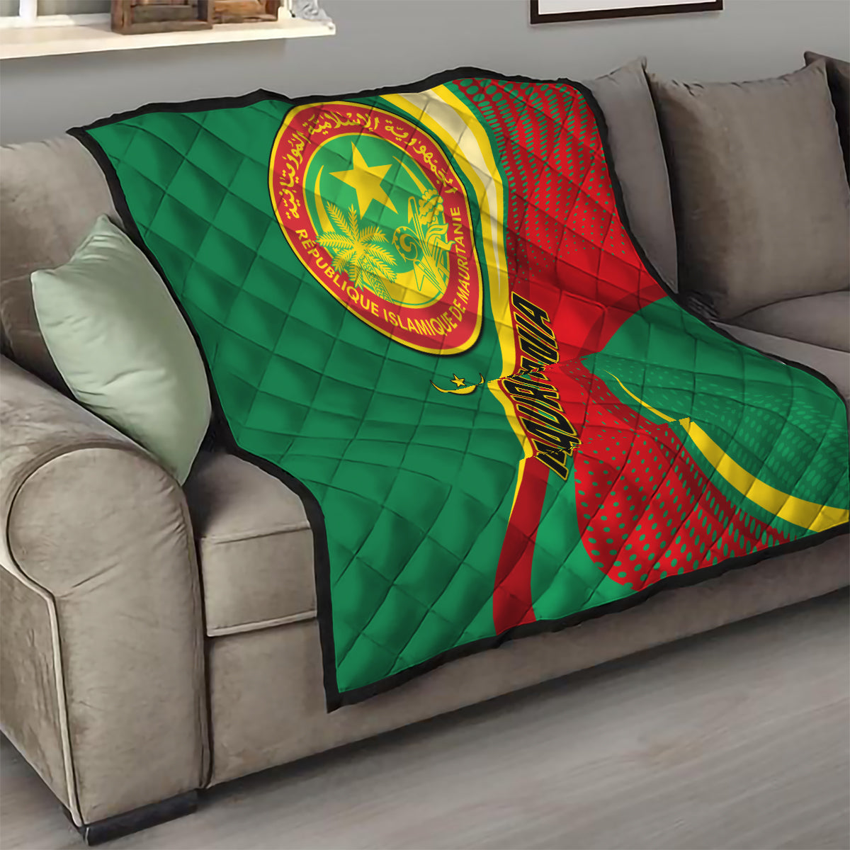 Mauritania Independence Day Quilt Mauritanian Seal Special Version - Wonder Print Shop