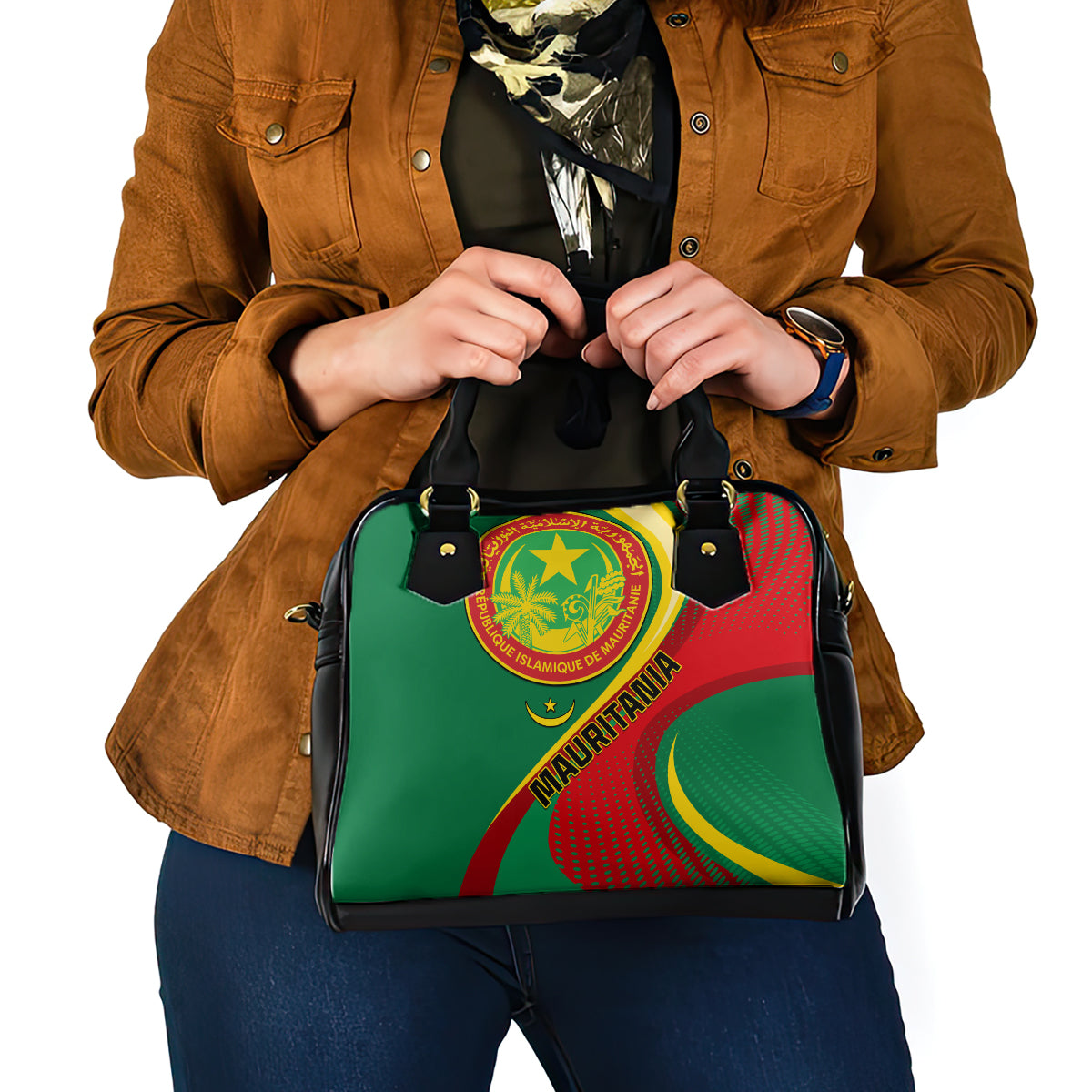 personalised-mauritania-independence-day-shoulder-handbag-mauritanian-seal-special-version