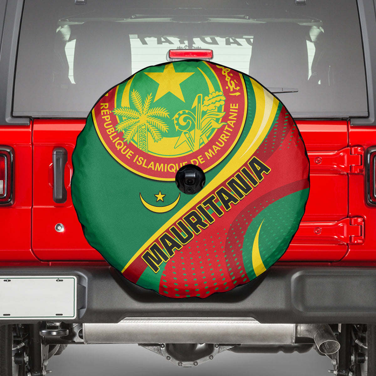 Mauritania Independence Day Spare Tire Cover Mauritanian Seal Special Version - Wonder Print Shop