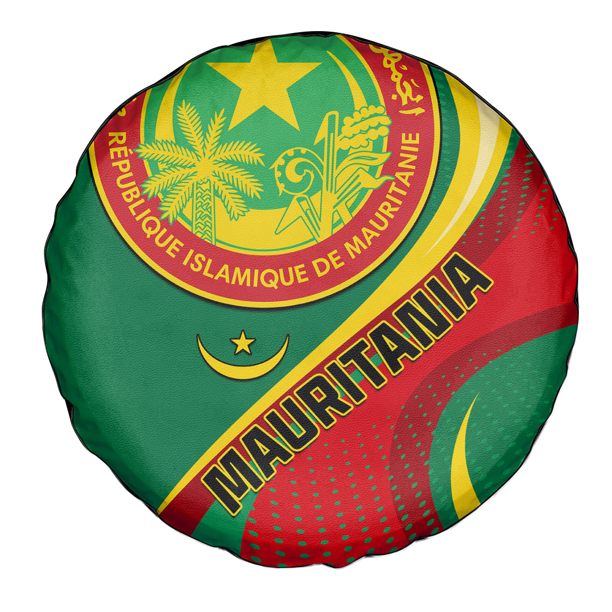 Mauritania Independence Day Spare Tire Cover Mauritanian Seal Special Version - Wonder Print Shop
