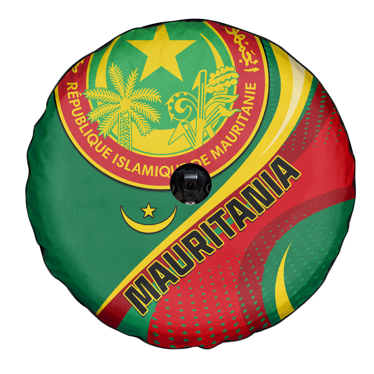 Mauritania Independence Day Spare Tire Cover Mauritanian Seal Special Version - Wonder Print Shop