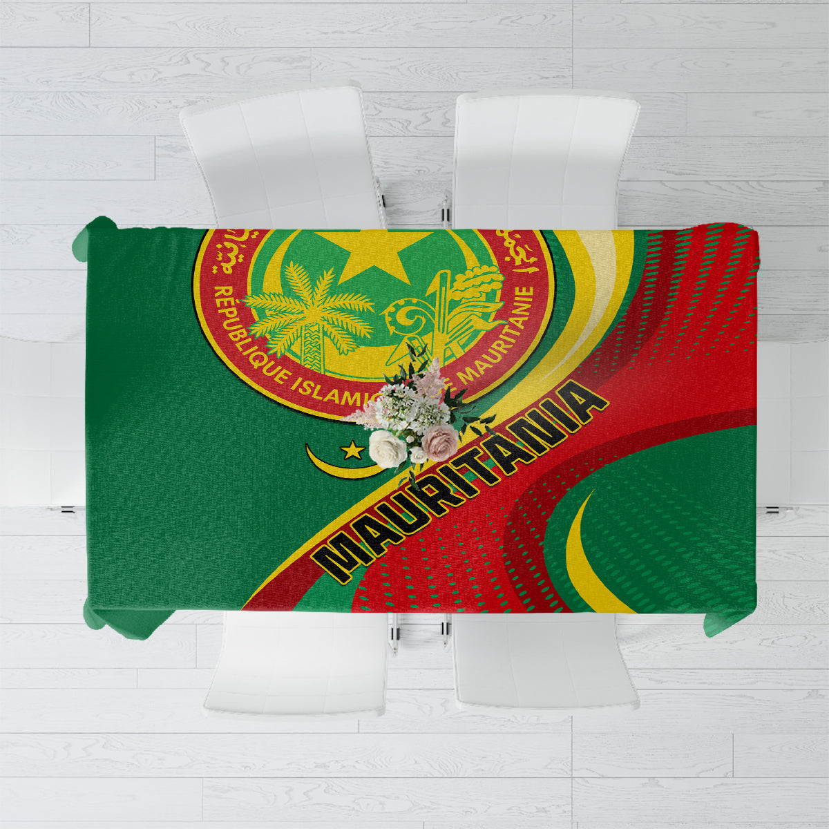 Mauritania Independence Day Tablecloth Mauritanian Seal Special Version - Wonder Print Shop