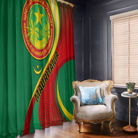 Mauritania Independence Day Window Curtain Mauritanian Seal Special Version - Wonder Print Shop