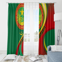 Mauritania Independence Day Window Curtain Mauritanian Seal Special Version - Wonder Print Shop