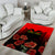 Personalised Albania Independence Day Area Rug Albanian Coat Of Arms With Red Poppy Flower - Wonder Print Shop