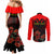 personalised-albania-independence-day-couples-matching-mermaid-dress-and-long-sleeve-button-shirt-albanian-coat-of-arms-with-red-poppy-flower