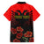 Personalised Albania Independence Day Family Matching Off Shoulder Maxi Dress and Hawaiian Shirt Albanian Coat Of Arms With Red Poppy Flower - Wonder Print Shop