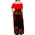 Personalised Albania Independence Day Family Matching Off Shoulder Maxi Dress and Hawaiian Shirt Albanian Coat Of Arms With Red Poppy Flower - Wonder Print Shop