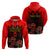 Personalised Albania Independence Day Hoodie Albanian Coat Of Arms With Red Poppy Flower - Wonder Print Shop