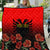 Personalised Albania Independence Day Quilt Albanian Coat Of Arms With Red Poppy Flower - Wonder Print Shop