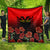 Personalised Albania Independence Day Quilt Albanian Coat Of Arms With Red Poppy Flower - Wonder Print Shop