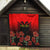 Personalised Albania Independence Day Quilt Albanian Coat Of Arms With Red Poppy Flower - Wonder Print Shop