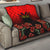 Personalised Albania Independence Day Quilt Albanian Coat Of Arms With Red Poppy Flower - Wonder Print Shop