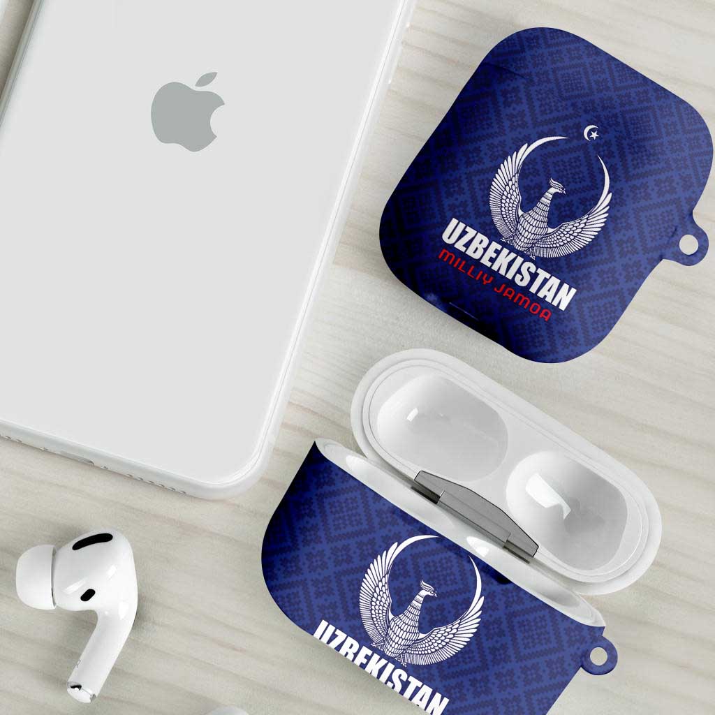 Football Uzbekistan AirPods Case Milliy Jamoa Blue Version - Wonder Print Shop