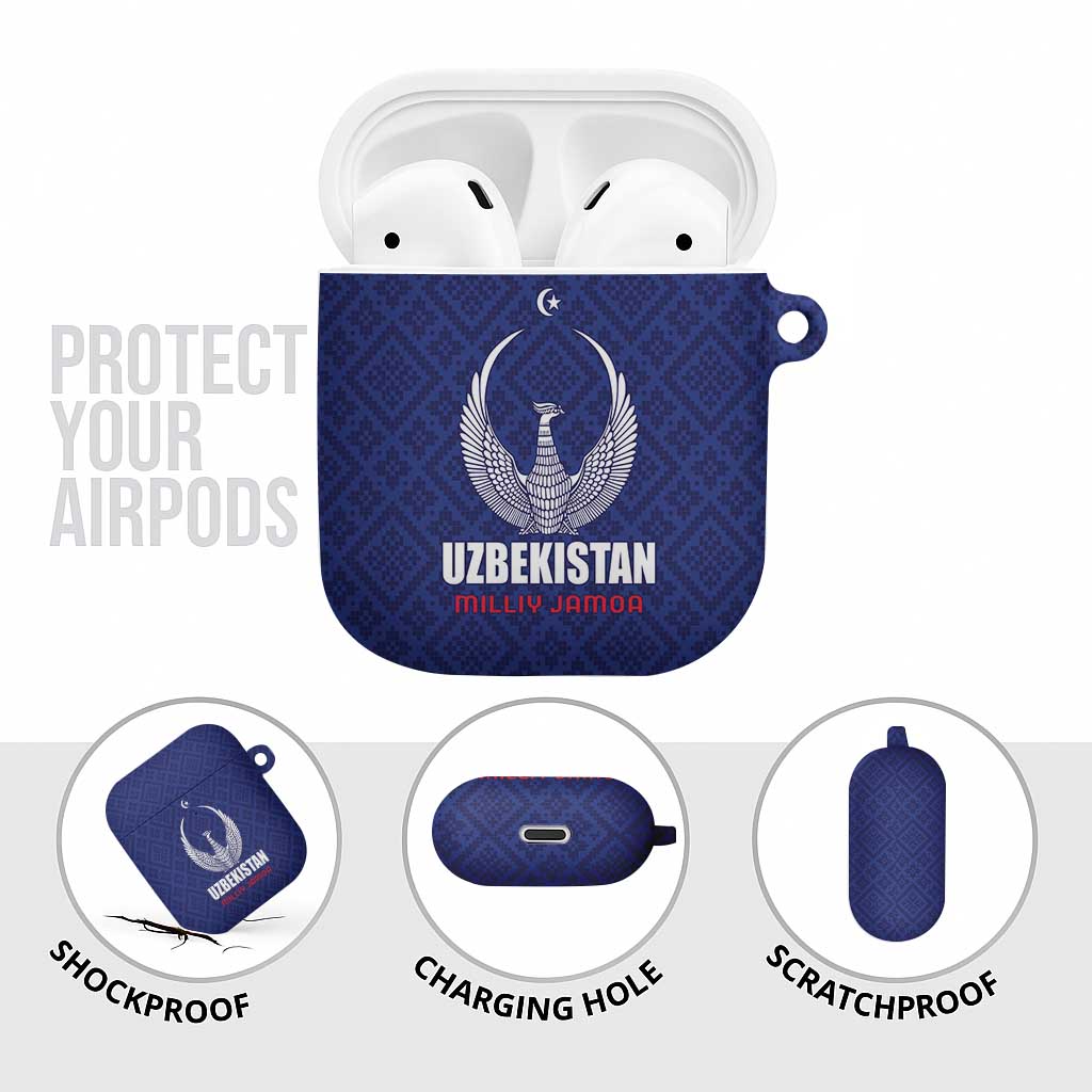 Football Uzbekistan AirPods Case Milliy Jamoa Blue Version - Wonder Print Shop