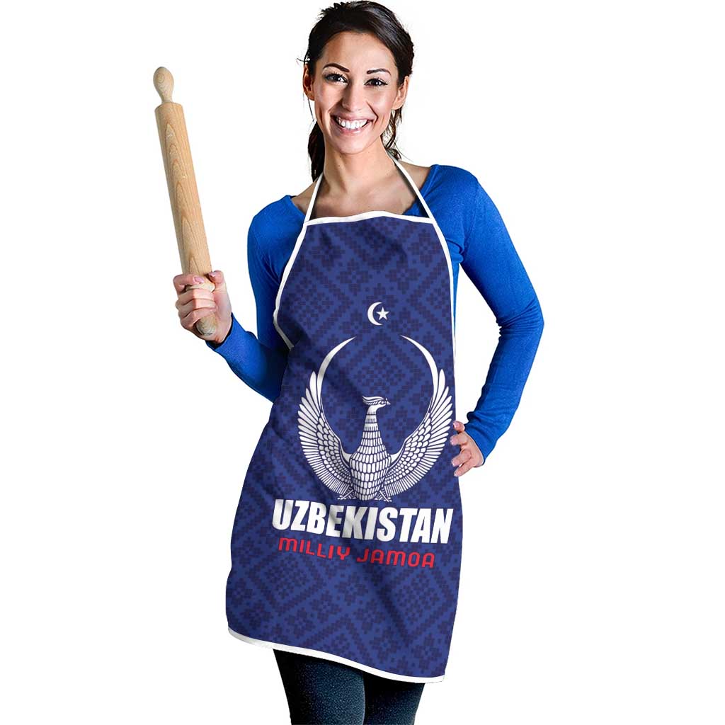 Football Uzbekistan Apron Milliy Jamoa Blue Version - Wonder Print Shop