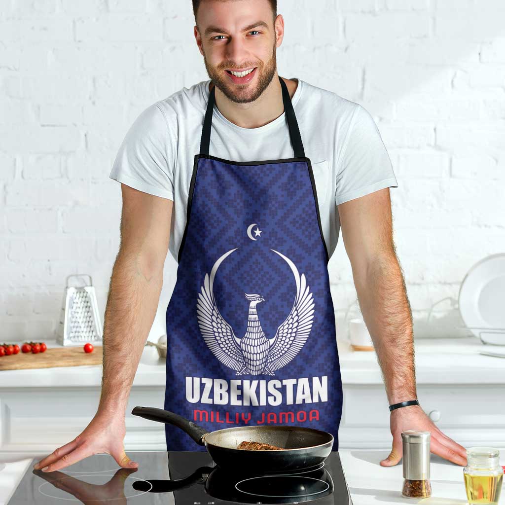 Football Uzbekistan Apron Milliy Jamoa Blue Version - Wonder Print Shop