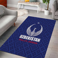 Football Uzbekistan Area Rug Milliy Jamoa Blue Version - Wonder Print Shop