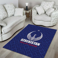 Football Uzbekistan Area Rug Milliy Jamoa Blue Version - Wonder Print Shop