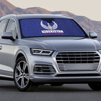 Football Uzbekistan Auto Sun Shade Milliy Jamoa Blue Version - Wonder Print Shop