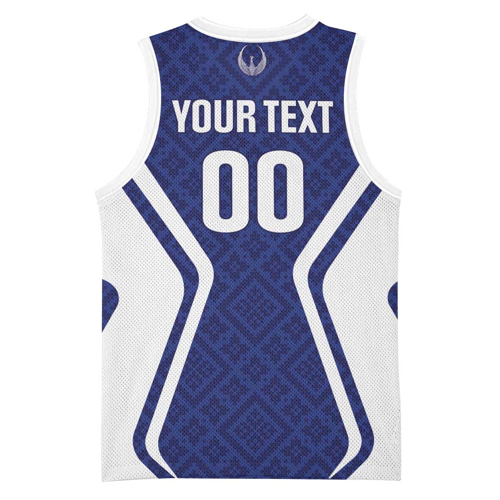 Custom Football Uzbekistan Basketball Jersey Milliy Jamoa Blue Version - Wonder Print Shop