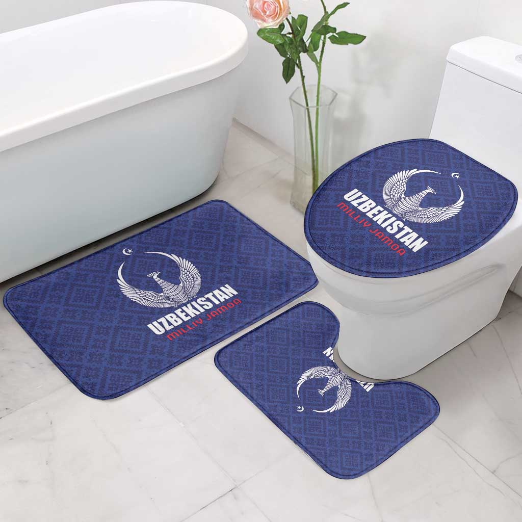 Football Uzbekistan Bathroom Set Milliy Jamoa Blue Version - Wonder Print Shop