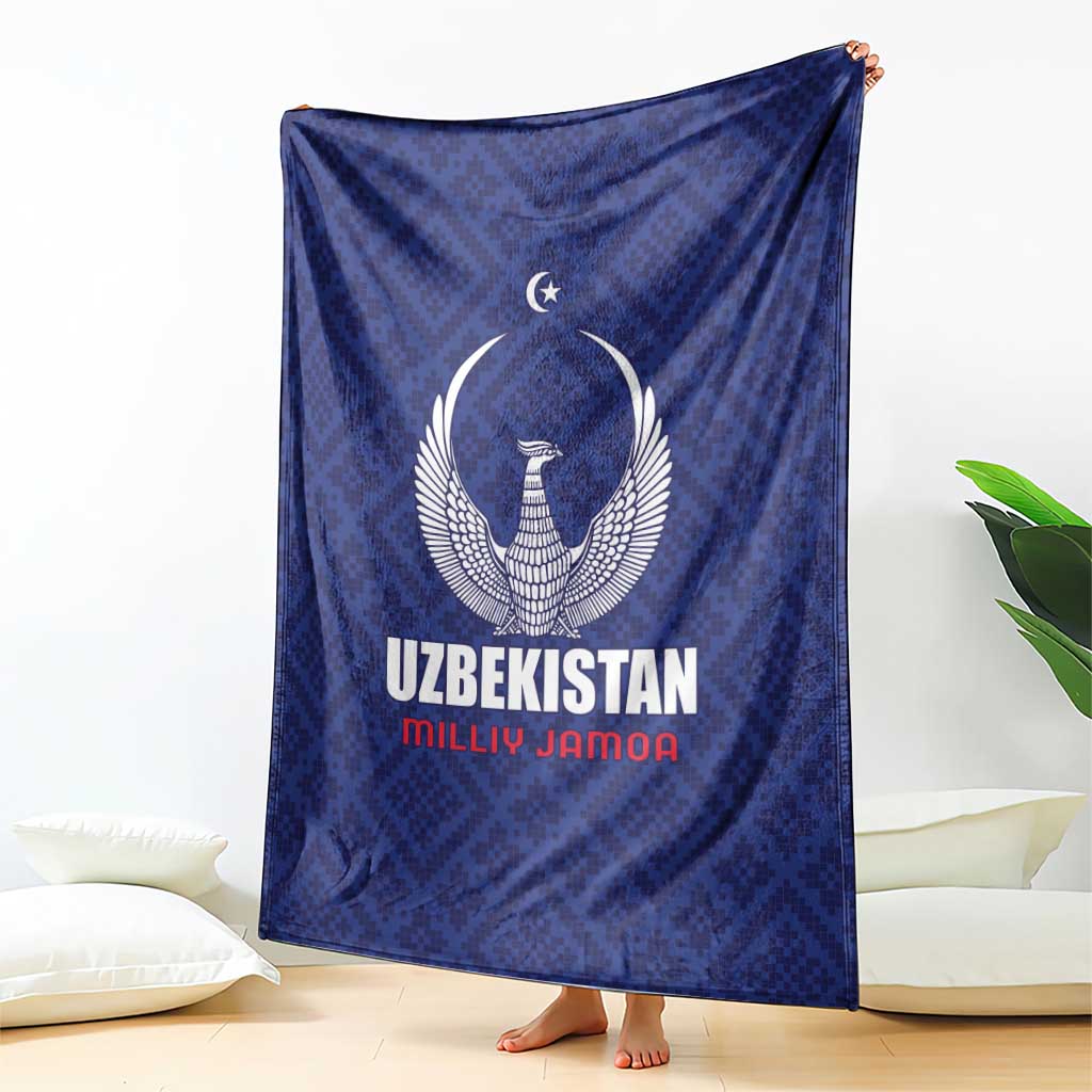 Football Uzbekistan Blanket Milliy Jamoa Blue Version - Wonder Print Shop